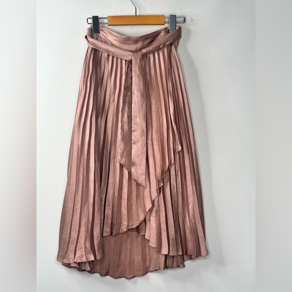 Anthropologie Dresses & Skirts - Maeve Anthropologie Paulina Rose Lined Pleaded Midi Wrap Skirt